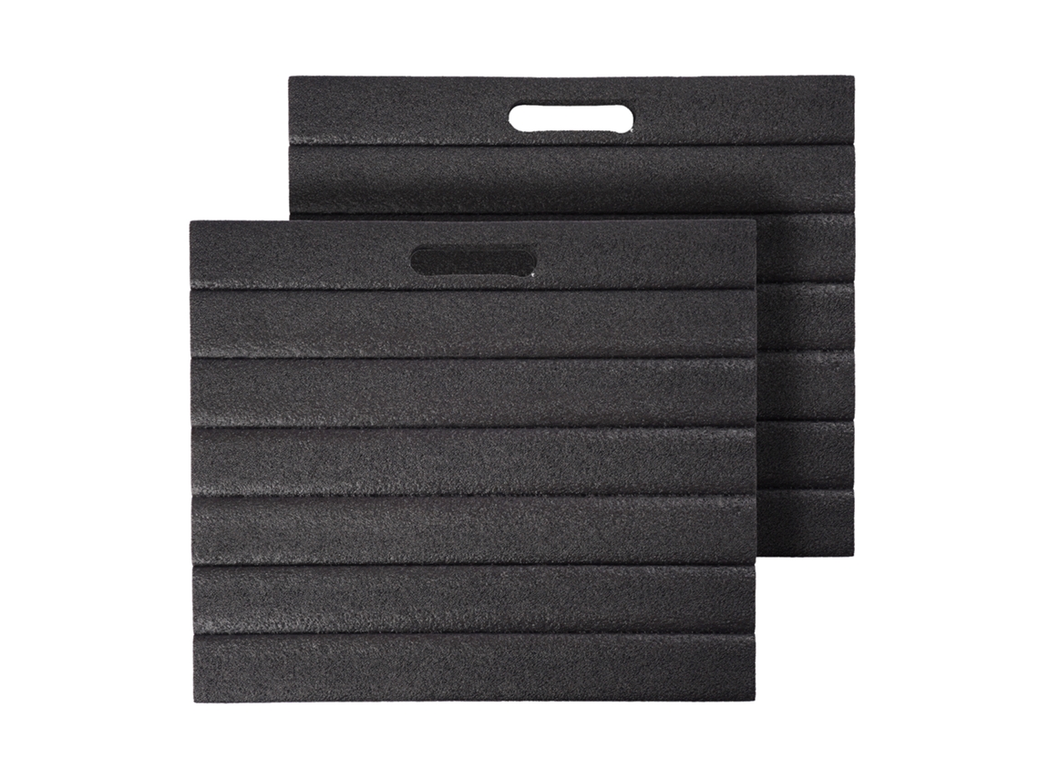 Relaxdays, Cojines Para Rodillas Para Jardinería, Set De 2, Pe Acolchados, Cojines Asiento, Negros