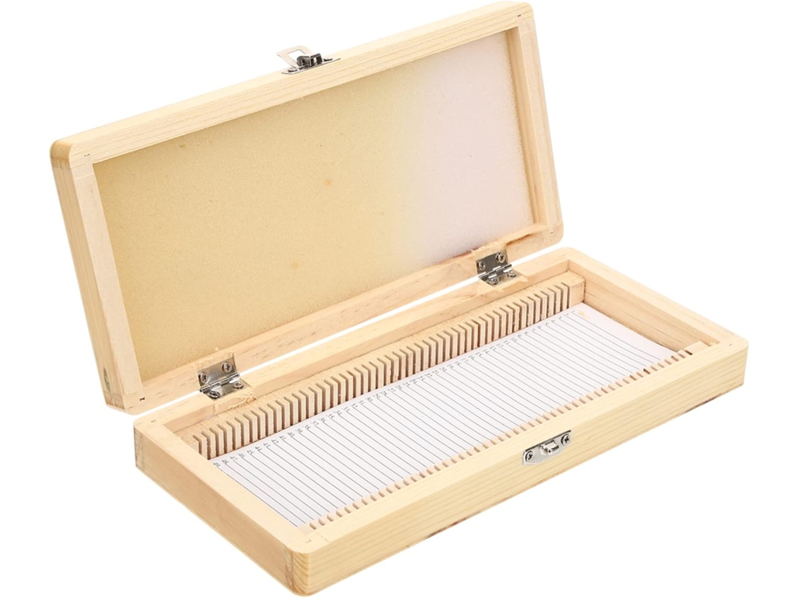 Caja De Almacenamiento Para Microscopio, Soporte Práctico Con Compartimentos Numerados.