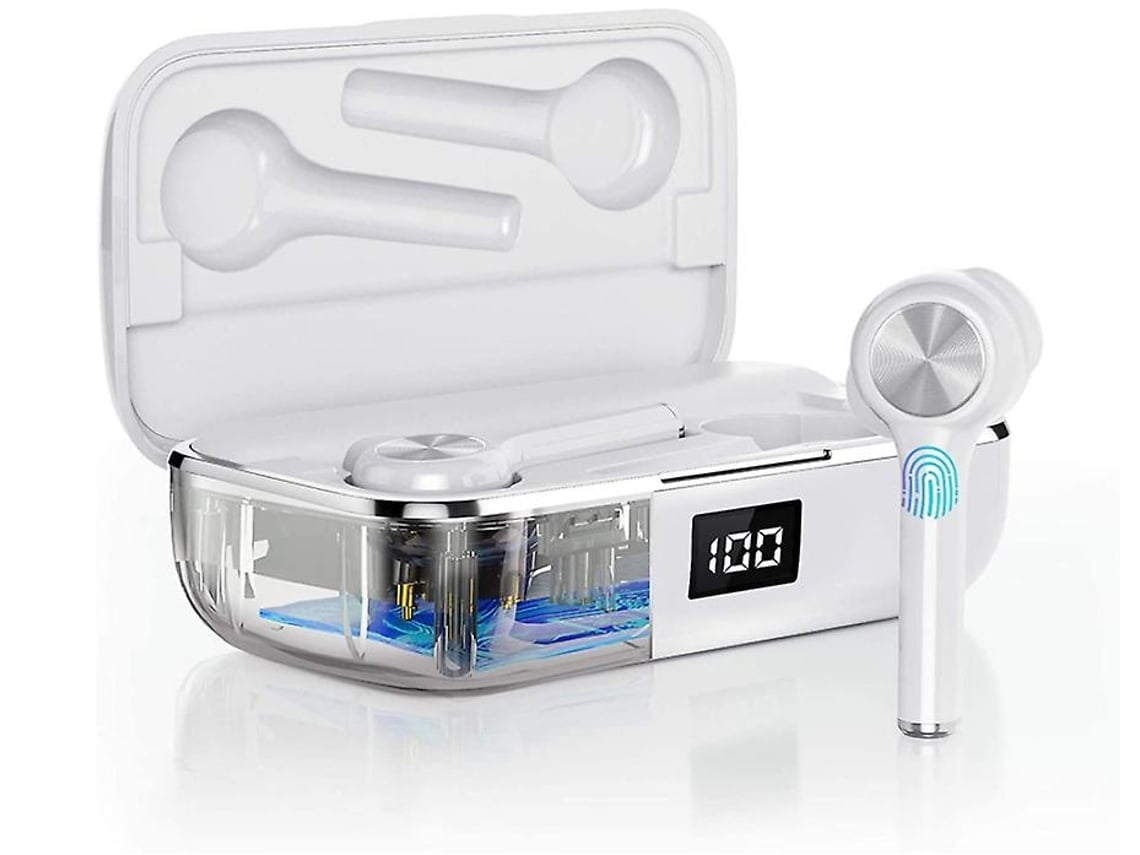YEMAESRE Auriculares Bluetooth impermeables con cancelación de ruido Blanco