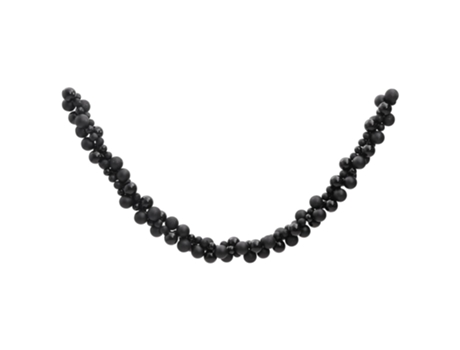 Corona de bolas de Navidad poliestireno VIDAXL negro (175 cm)