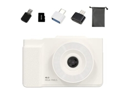 Cámara digital exclusiva Digitallab Micro con pantalla abatible HD, zoom 16x, luz de relleno LED y tarjeta de memoria de 32 GB