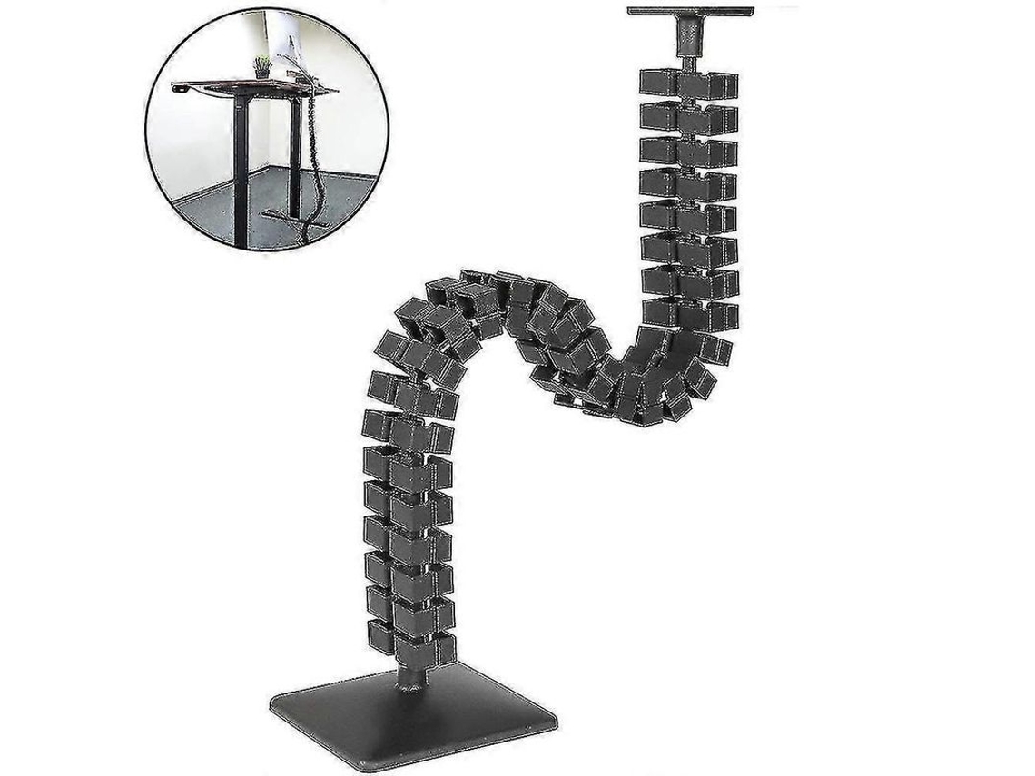 Organizador De Cables Para Escritorio, Columna Vertebral De Gestión De Cables, Mantiene Los Cables Y Las Fuentes De Alimentación Organizados Y Seguros.