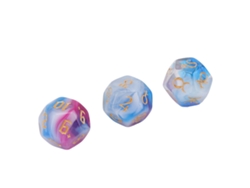 Set De Dados Astrológicos 3 Piezas Dados Rúnicos Con Brillo 12 Caras Fáciles De Leer Para Juegos De Mesa Tipo 3