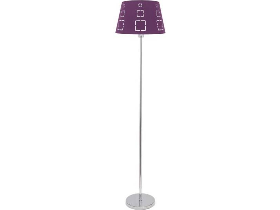Lámpara de Pie FABRILAMP Celaya (Morado - E27 - Máx. 60W - Metal - Tela)