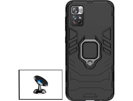 Kit Soporte Magnético de Coche y Funda 3X1 Military Defender Xiaomi Redmi Note 11T 5G PHONECARE Negro
