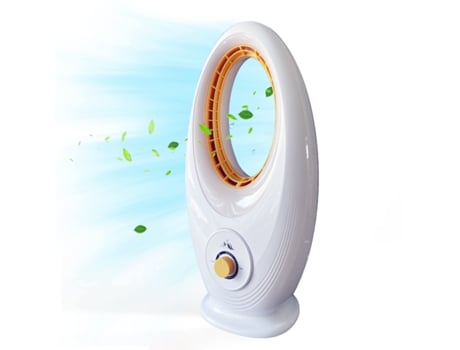 Ventilador Sin Aspas Ventilador de Torre Silenciosa 40W Ventilador de Pie 3 Velocidades Blanco SELEOK