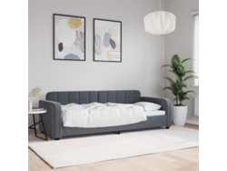 Sofá Cama Terciopelo Gris Oscuro 80x200 Cm