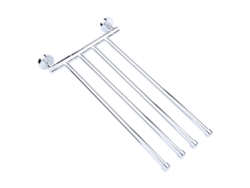 Toallero De Pared De Acero Inoxidable Con 4 Pivotes Para Baño, Cocina Y Dormitorio.