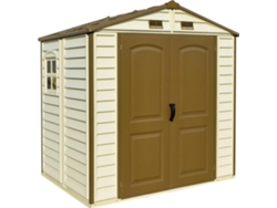 Caseta Jardín Storeall 8x6 Pvc Marfil Y Marrón DURAMAX