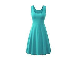2026-vestido De Verano Para Mujer Sexy Sin Mangas Cuello Cuadrado Solido De Tela De Algodón Y Poliéster Estilo Oficina Claro Rojo