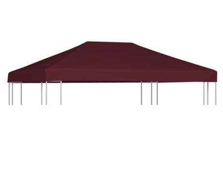 vidaXL Toldo de cenador burdeos 310 g/m² 3x4 m