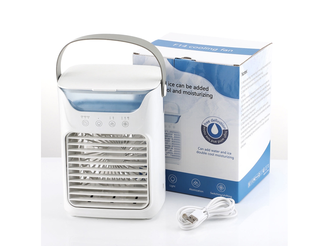Enfriador de aire portátil de 700 ml con humidificador de 3 velocidades