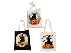 Bolsa de mano reutilizable de Halloween, bolsa de lona grande para niños NEVEANCE