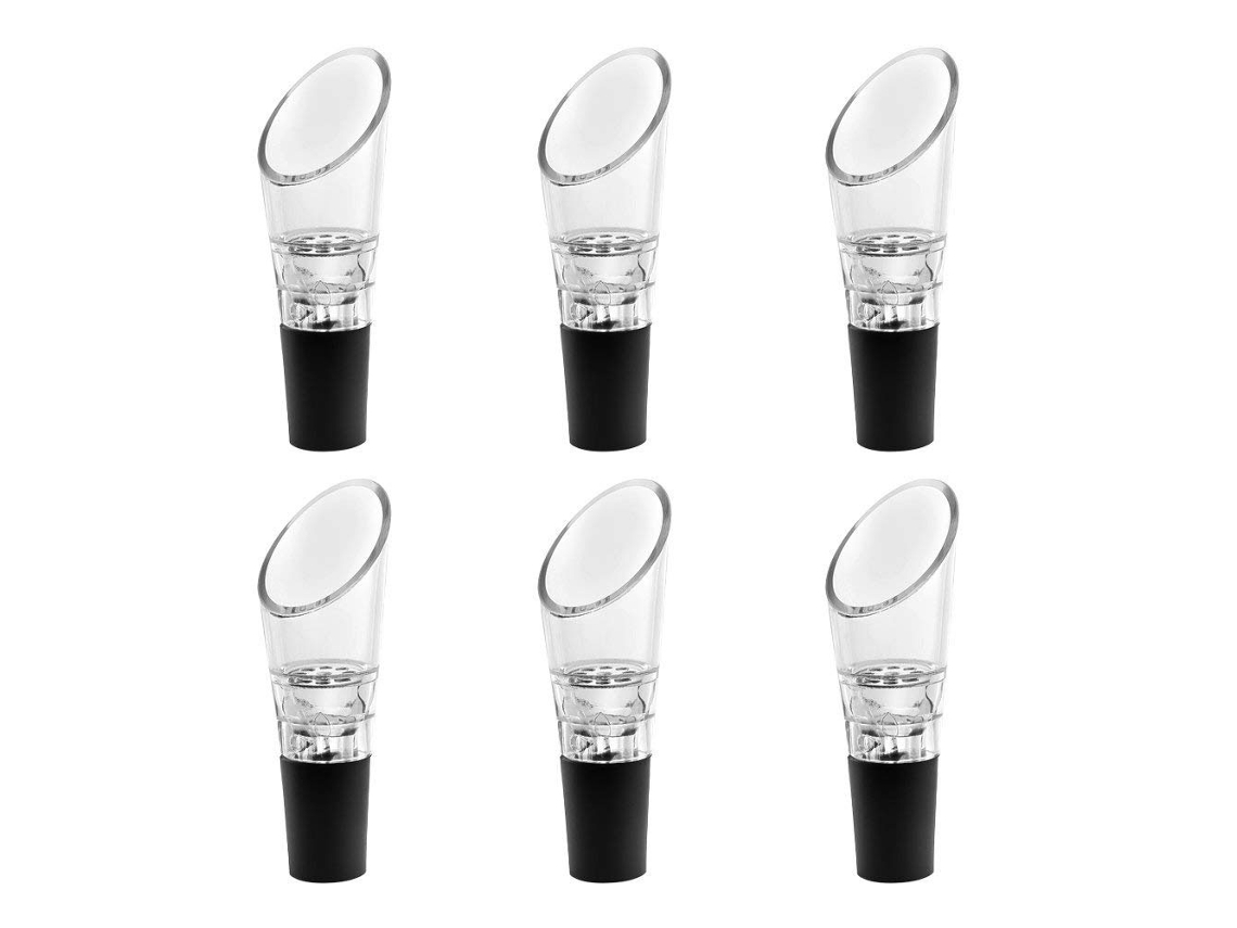 Aireador de vino antigoteo elegante, materiales de primera calidad de grado alimenticio, boquilla de goma acrílica para una decantación sin complicaciones, mejora