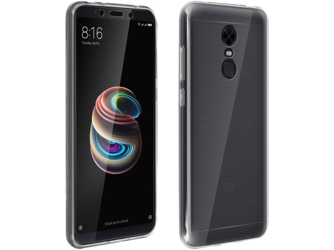 Carcasa y Protector Cristal Templado Xiaomi Redmi 5 Plus AVIZAR 360 Transparente