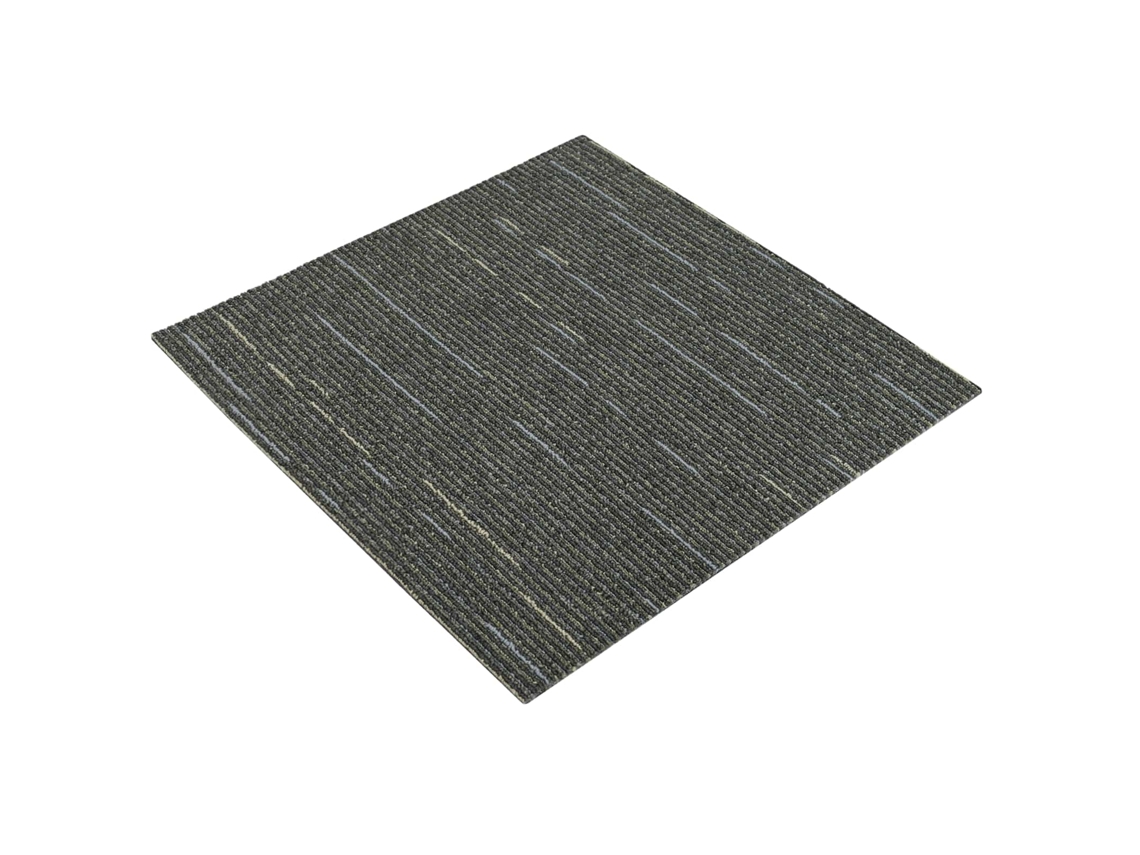 Vidaxl Azulejo De Alfombra Rayado Verde Claro 50 X 50 Cm 36 Pcs