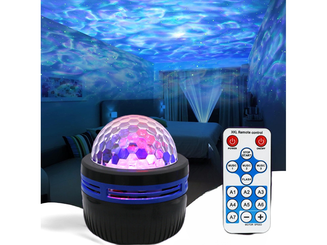 Proyector de luz ambiental colorida con control remoto Siurn