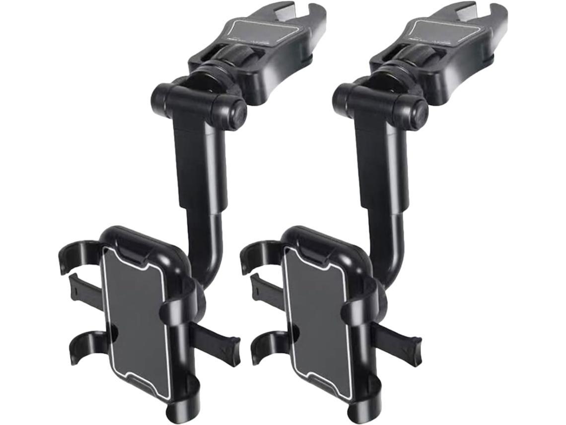 Soporte Para Teléfono Móvil Con Clip Para Coche, Paquete De 2, Montaje Giratorio De 360° Y Retráctil, Compatible