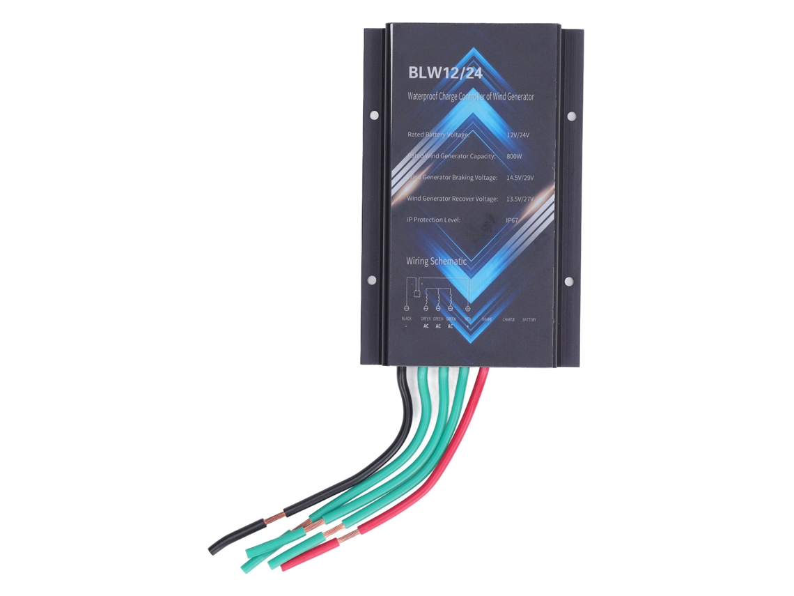 Controlador De Turbina Eólica De Aluminio De 800 W, 12 V/24 V, Resistente Al Agua (ip67)