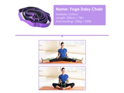Cinturón De Yoga Con Diseño De Margaritas Y Múltiples Anillos No Elásticos Para Pilates, Danza, Terapia Y Gimnasia.
