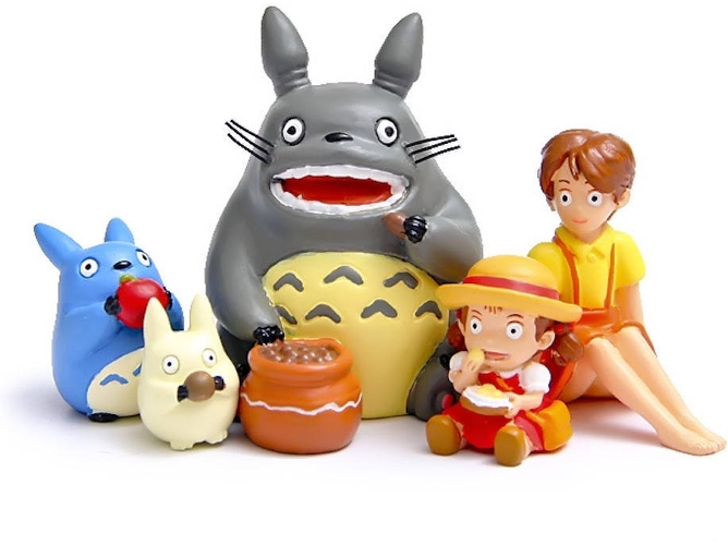 5 Figuras EASTVAPS Hayao Miyazaki Mi Vecino Totoro Árbol Pesca