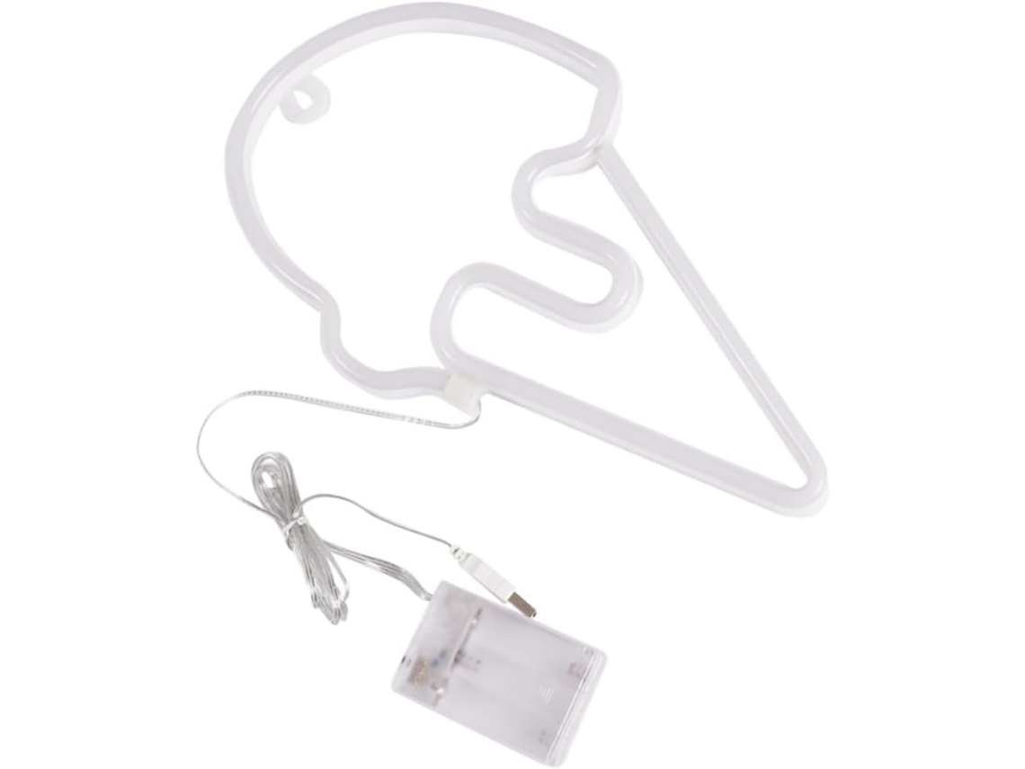 Lámpara Led De Neón Decorativa Con Forma De Helado, Doble Fuente De Alimentación, Para Dormitorio O Sala De Juegos.