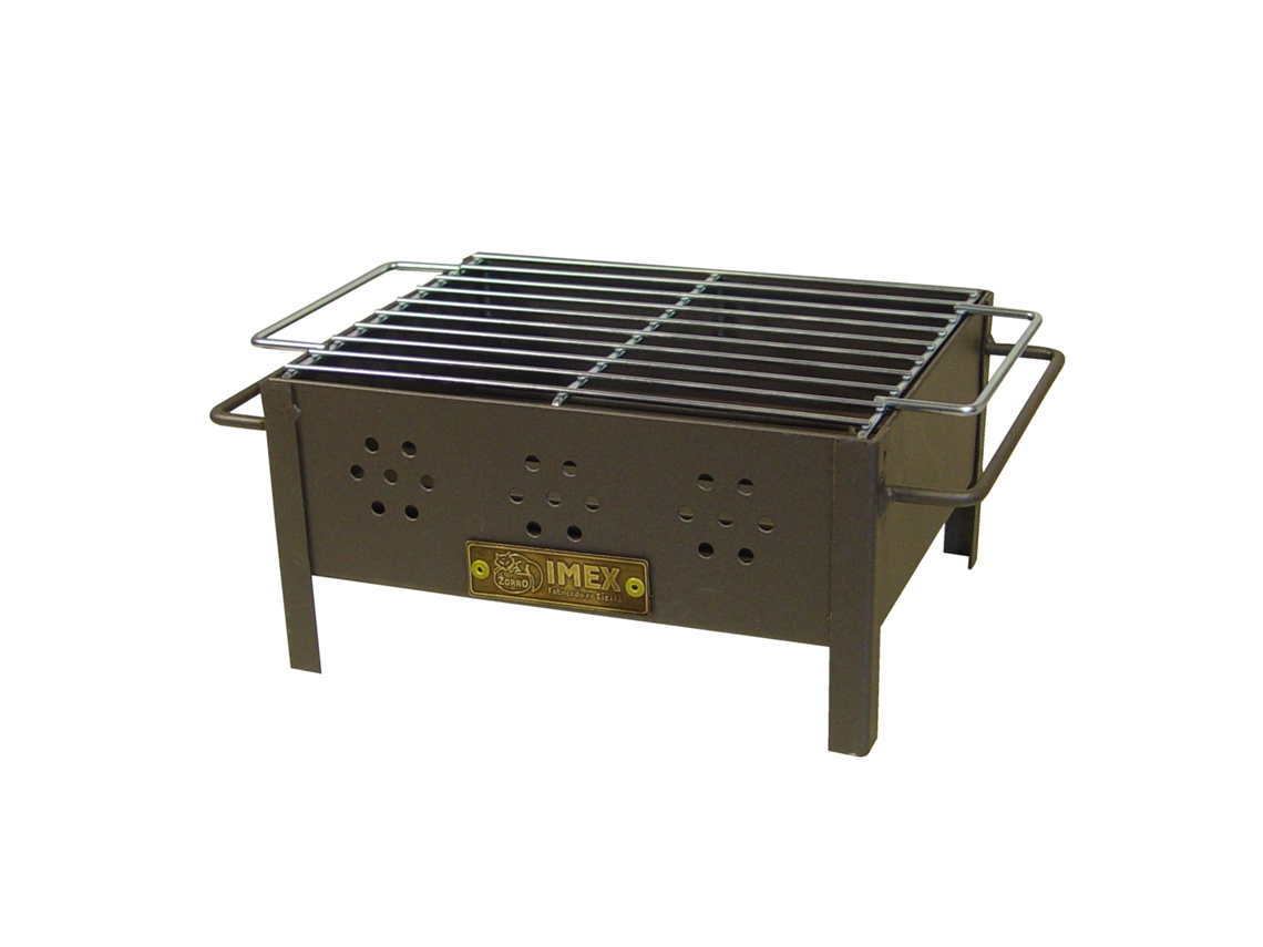 Barbacoa de Mesa con Rejilla Zincada 26 x 21 x 14 cm