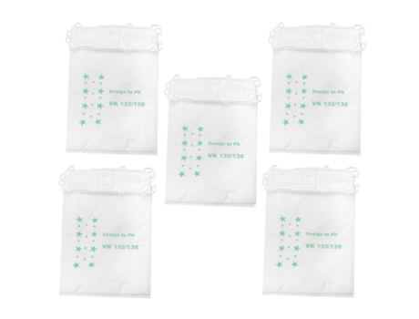 Pçs sacos de pó para vorwerk vk135 vk136 fp135 fp136 aspirador de pó
