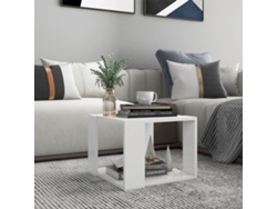 Mesa de Centro Apoyo 40X40X30 Cm Madera Procesada Blanco