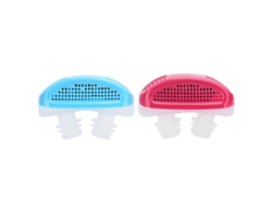 2 tapones nasales antironquidos portátiles con clip nasal