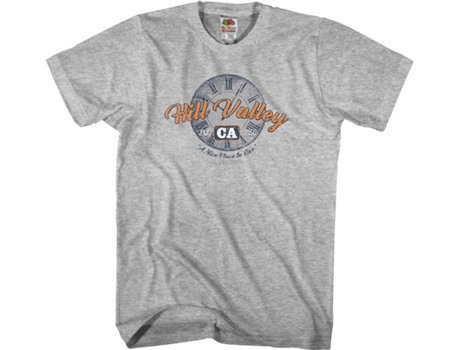 Camiseta Unisexo DEEPSTONE Hill Valley A Nice Place To Live Back To The Future brezo atlético (XXL)