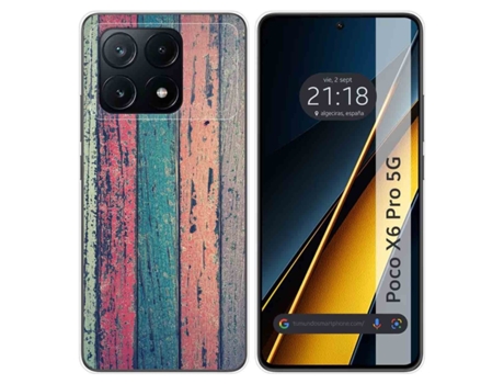 Funda Silicona para Xiaomi Poco X6 Pro 5G diseño Madera 10 Dibujos TUMUNDOSMARTPHONE