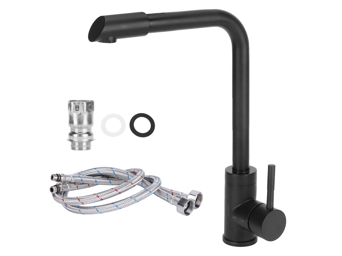 Cable de ducha, lavabo, baño, cocina, G1/2, negro