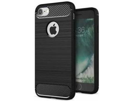 Funda iPhone 8, 7 LMOBILE Carbono Flexible Negro