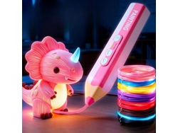 Lápiz De Impresión 3d Luminoso Para Niños, Recargable Por Usb, Paquete De Recarga De Filamento Pla Luminoso De 5 Metros/10 Rollos Panoona