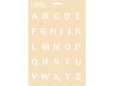 Estarcido GRAINE CRÉATIVE Alphabet Scrabble (29.7 x 21 cm)