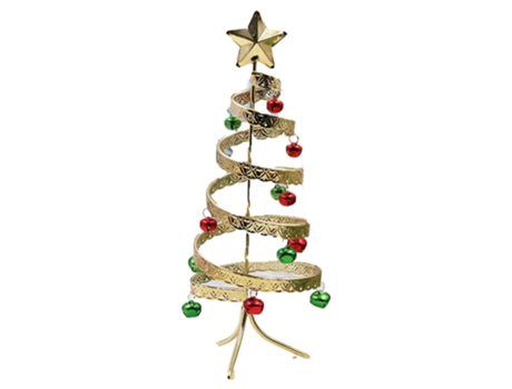 Árbol de Navidad con gemas en espiral de mesa, árbol de mesa de metal, decoración para el hogar, bodas, vacaciones
