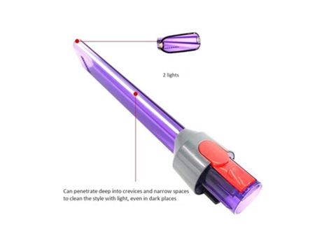Herramienta para rincones con luces Led y manguera de extensión Flexible para Dyson V7 V8 V10 V11, Kit de piezas de aspiradora inalámbrica