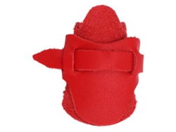 Protector De Pulgar Ajustable De Piel De Oveja Suave Para Entrenamiento Con Arco Recurvo Tradicional - Rojo