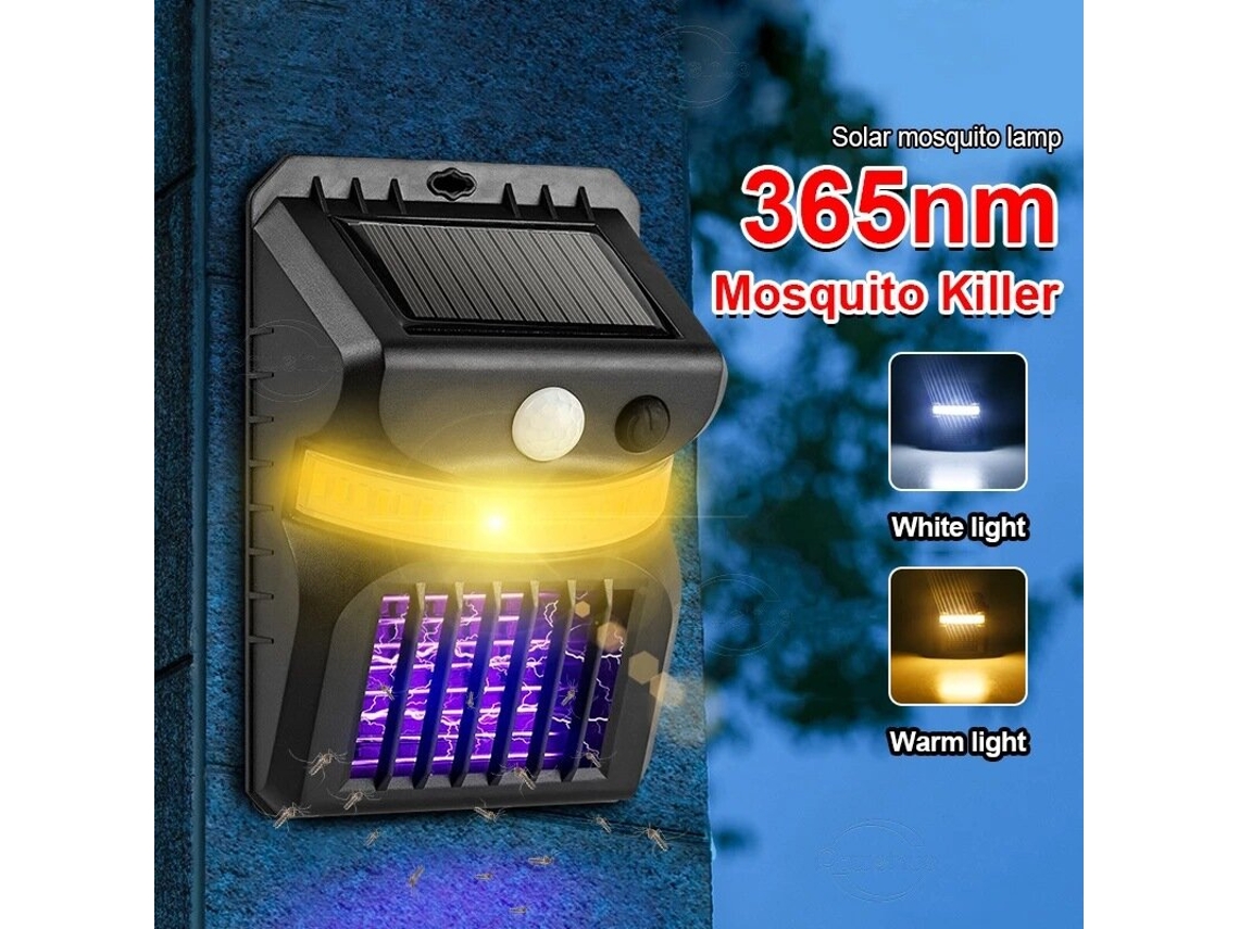 Lámpara Solar Para Exteriores Con 3 Modos De Funcionamiento, Repelente De Mosquitos Eléctrico Pir Moiton.