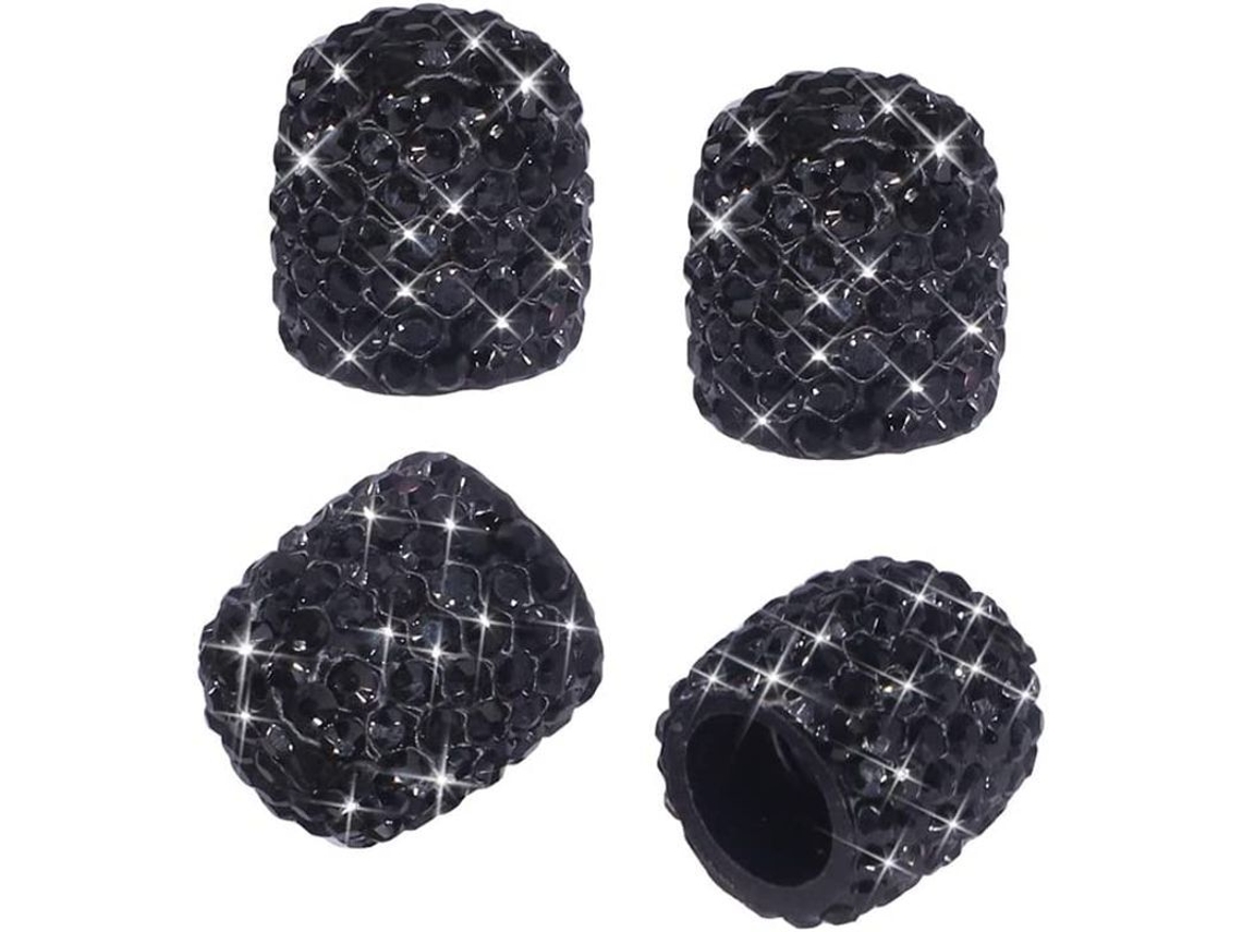 2026altiro-tapones Para Válvulas De Neumáticos, 4 Unidades Con Cristales De Imitación De Diamantes Hechos A Mano, Universales, Antirozaduras, Color Dorado, Para Automóviles.