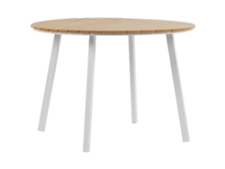 Mesa de jardín BELIANI Cavoli de Madera plástica Madera clara 105x105x73