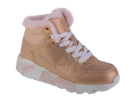 SKECHERS Uno Lite Camo Dazzle 310485L-Gdpk Botas para Niña Oro talla 31 EU