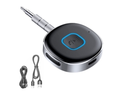 Adaptador Aux Bluetooth Yizhood J33 3.5mm 10h Playtime Negro