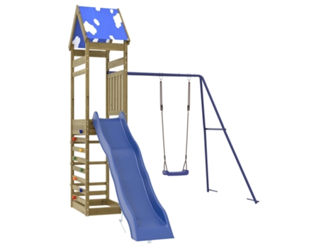 Parque Infantil De Exterior VIDAXL Marrón Madera