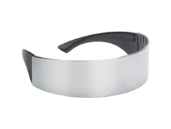 Gafas De Sol Con Lentes De Espejo Plateadas, Diseño Cíclope, Estilo Futurista Para Disfraces.