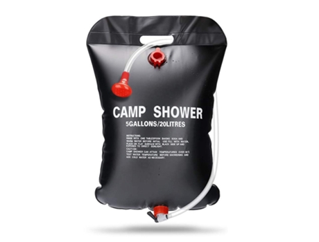 Bolsa de ducha solar portátil para exteriores, bolsa de ducha para campamento, 5 galones/20 l con manguera extraíble y cabezal de ducha conmutable ...