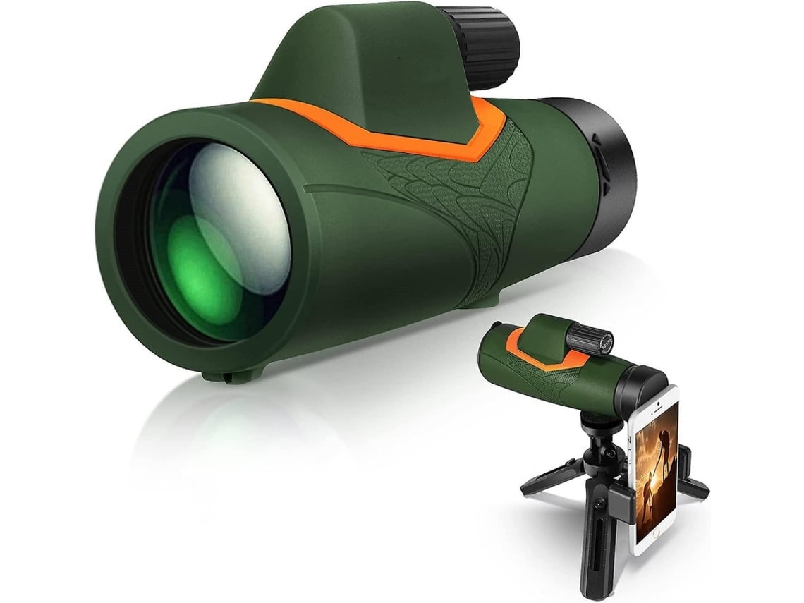 Monóculo Potente Monóculos De Alta Definição 12x50 Bak4 Lente De Luneta Potente Tripé Monocular Starscope Com Suporte Para Smartphone Verde Saisiyiky