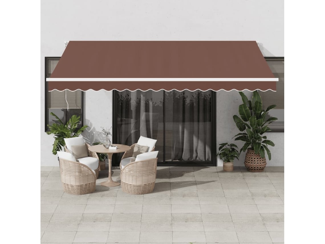 Toldo retráctil automático 450x300 cm marrón Dkd Home Decor