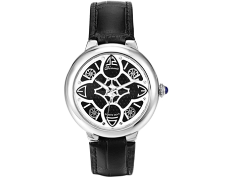VEANXIN Relojes con esfera hueca Reloj de pulsera impermeable de moda-Negro